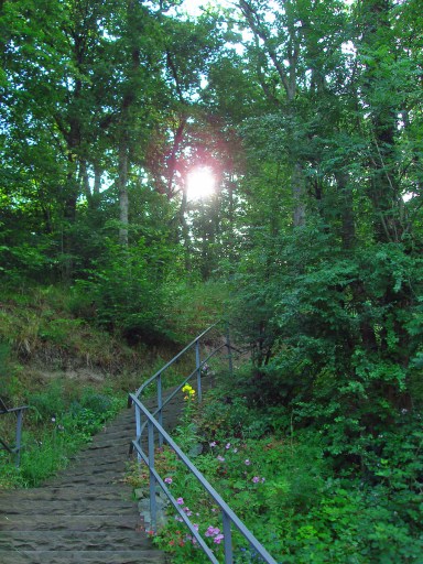 Die Treppe hinauf zur Burg