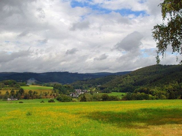 die Sonne hat Erbarmen und Blicke soweit das Auge reicht