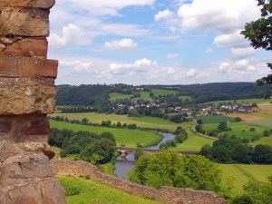 Blick von der Ruine ins Siegtal