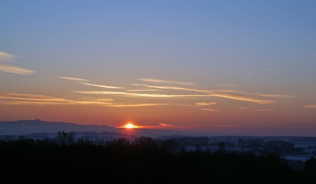 Sonnenaufgang im Dezember 2012